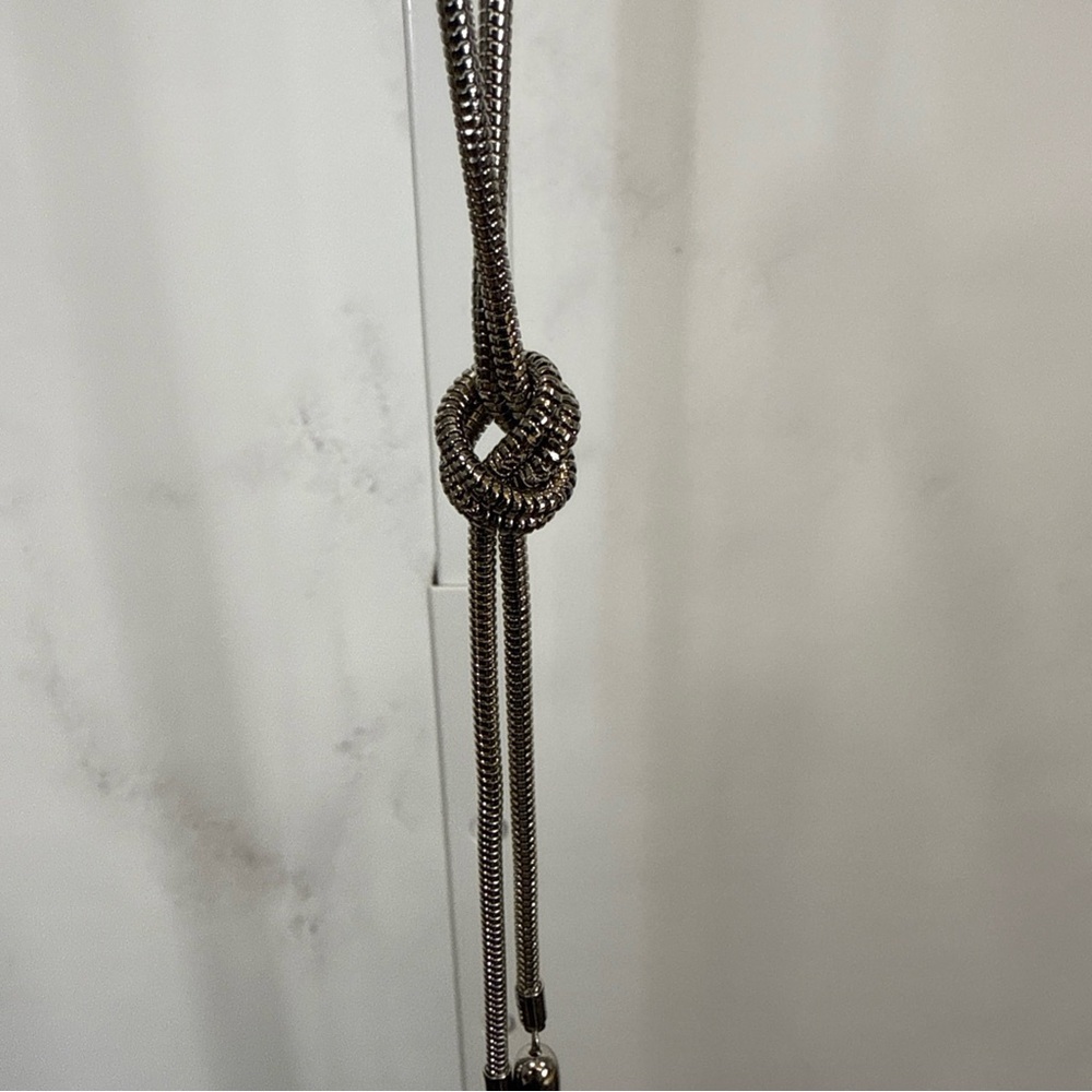 Lane Bryant Silver Tone Lariat Style Necklace NEW - Picture 4 of 8